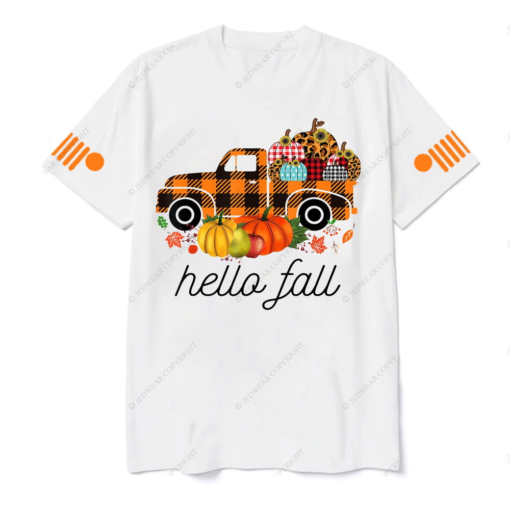 Fall Buffalo Jp Truck Leopard Pumpkin Autumn T-shirt