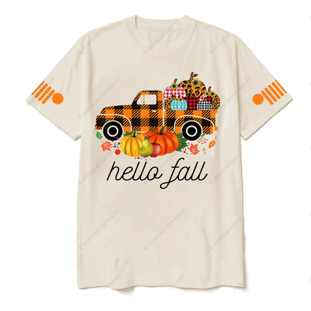Fall Buffalo Jp Truck Leopard Pumpkin Autumn T-shirt