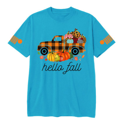 Fall Buffalo Jp Truck Leopard Pumpkin Autumn T-shirt