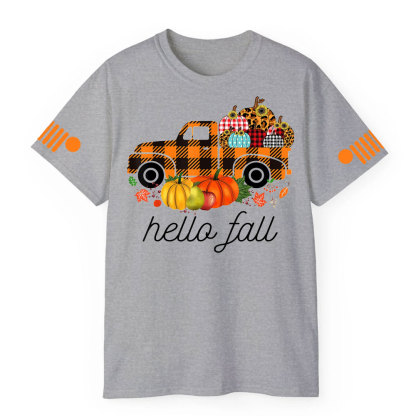 Fall Buffalo Jp Truck Leopard Pumpkin Autumn T-shirt