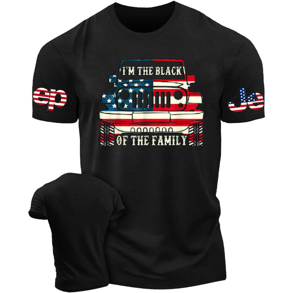 I'm The Black Jps Of The Family American Flag Men's Tshirt