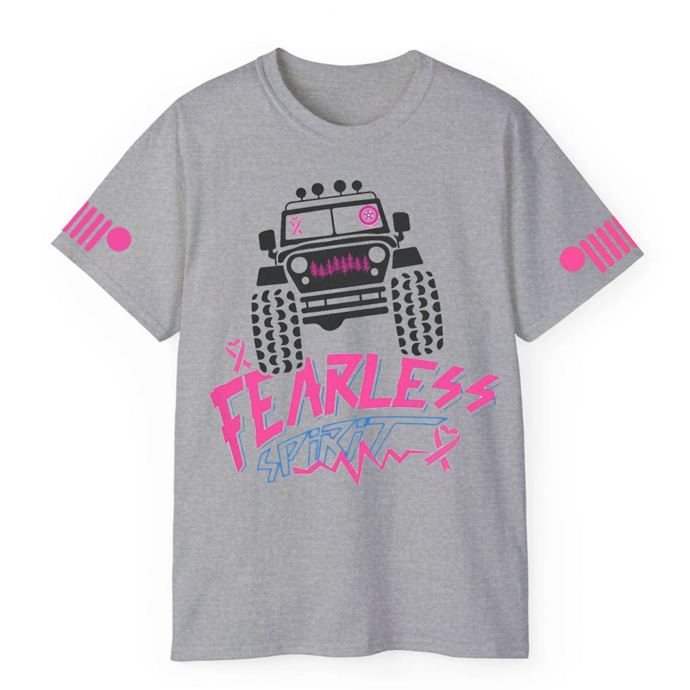 Pink Breast Cancer Off Road Women Fearless Spirit Jp T-shirt