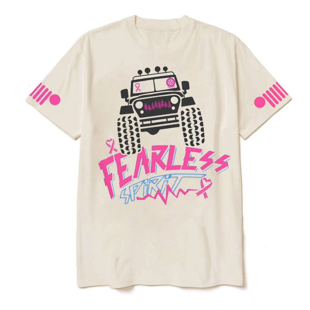 Pink Breast Cancer Off Road Women Fearless Spirit Jp T-shirt