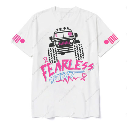 Pink Breast Cancer Off Road Women Fearless Spirit Jp T-shirt