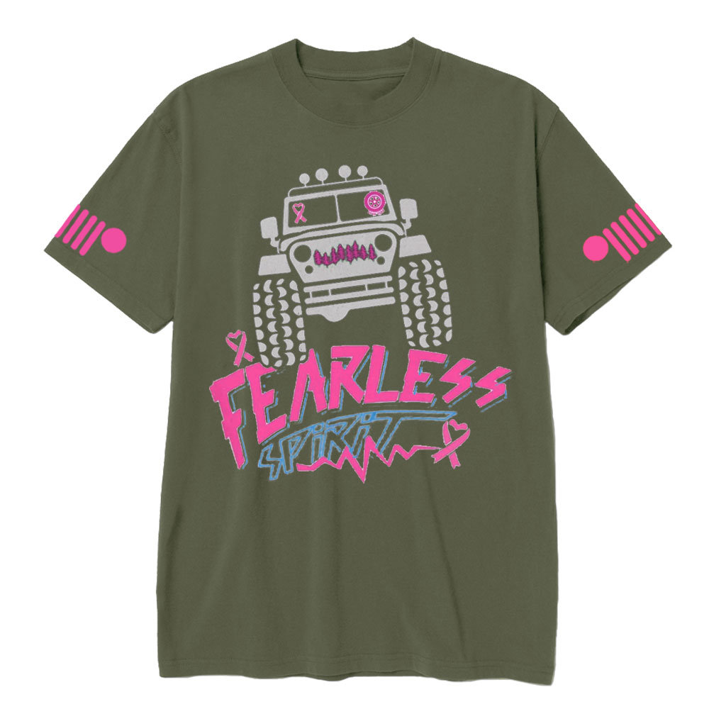 Pink Breast Cancer Off Road Women Fearless Spirit Jp T-shirt