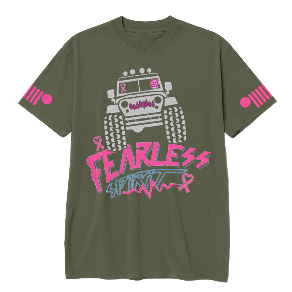 Pink Breast Cancer Off Road Women Fearless Spirit Jp T-shirt