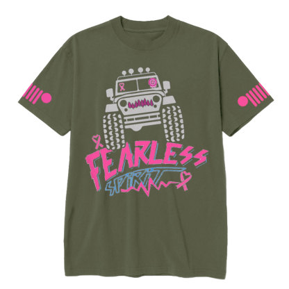 Pink Breast Cancer Off Road Women Fearless Spirit Jp T-shirt