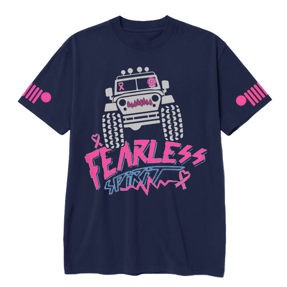 Pink Breast Cancer Off Road Women Fearless Spirit Jp T-shirt
