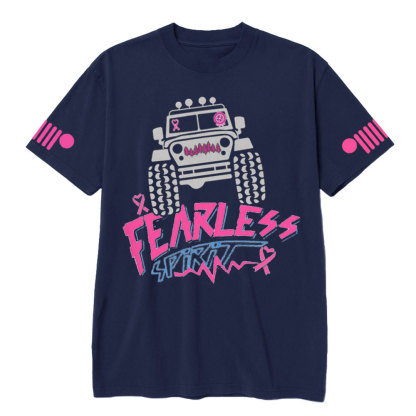 Pink Breast Cancer Off Road Women Fearless Spirit Jp T-shirt