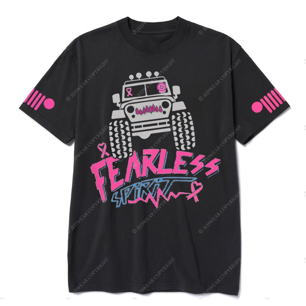 Pink Breast Cancer Off Road Women Fearless Spirit Jp T-shirt