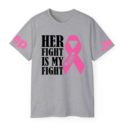 Breast Cancer Awareness Pink Ribbon Her Fight is My Fight Jp T-shirt