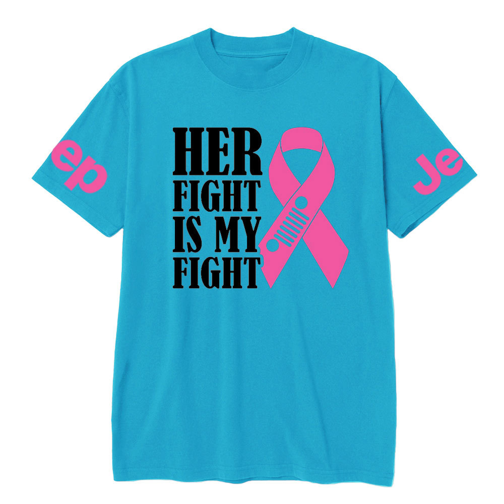 Breast Cancer Awareness Pink Ribbon Her Fight is My Fight Jp T-shirt