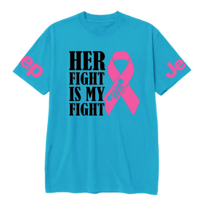 Breast Cancer Awareness Pink Ribbon Her Fight is My Fight Jp T-shirt
