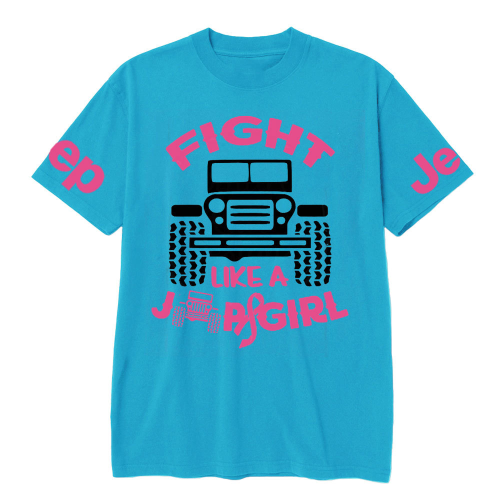 Fight Like A Jp Girl Pink Ribbon Breast Cancer Awareness T-Shirt