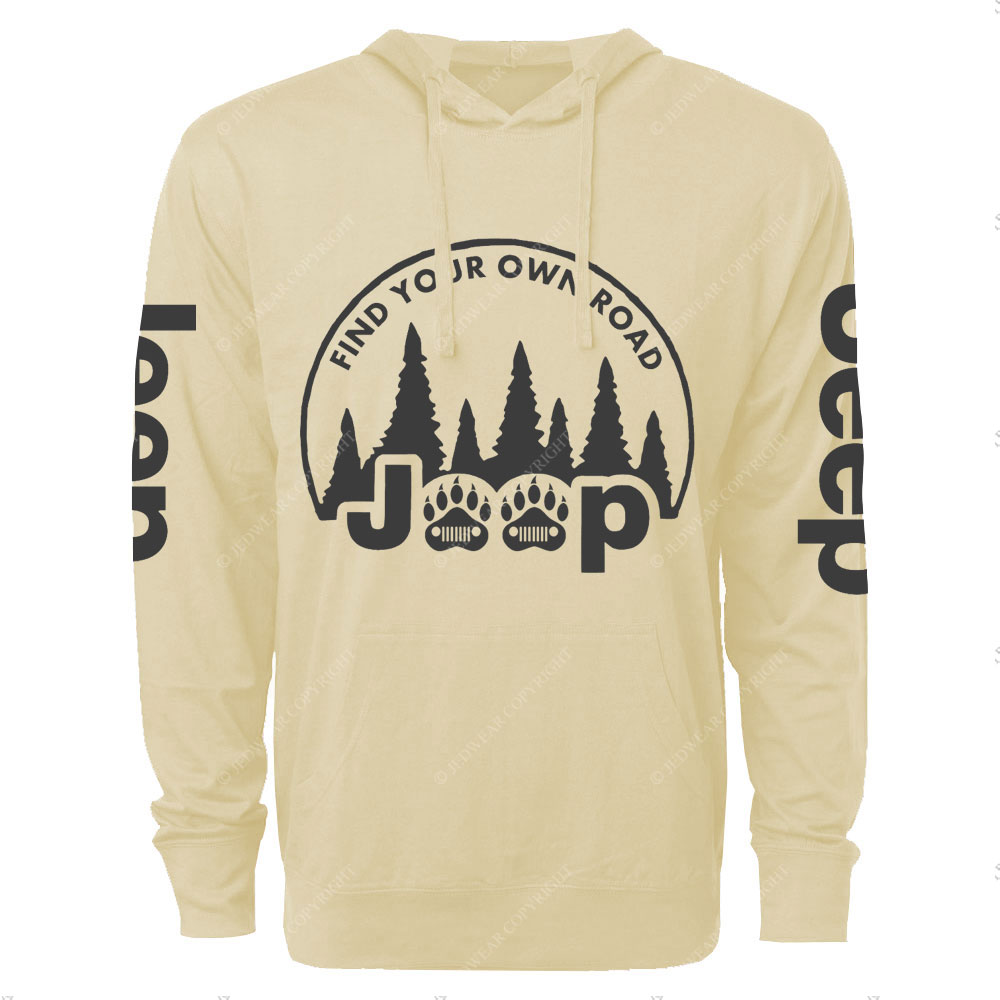Bear Paw Jp Wave, Find Your Own Road Oversized Lightweight Hoodie