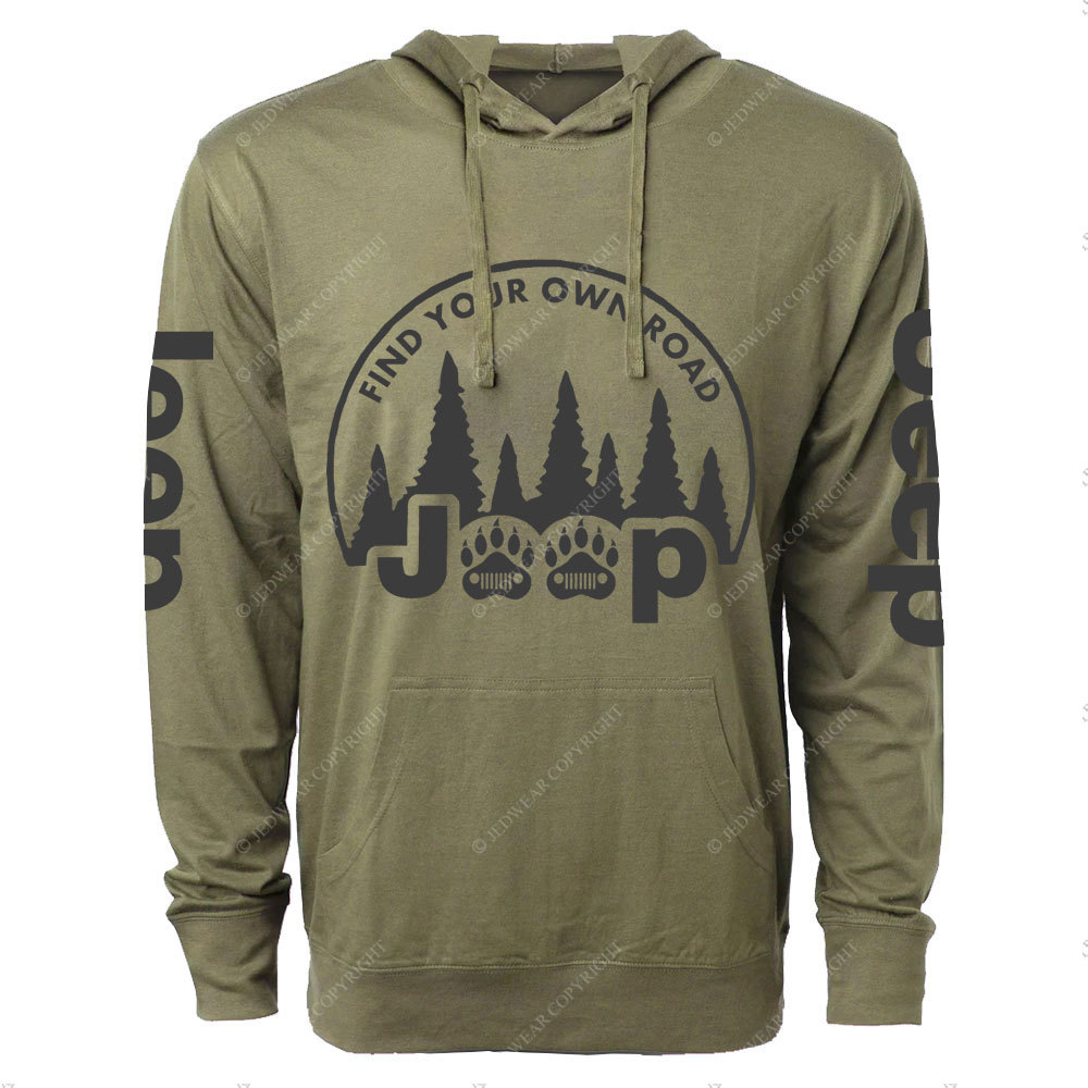 Bear Paw Jp Wave, Find Your Own Road Oversized Lightweight Hoodie