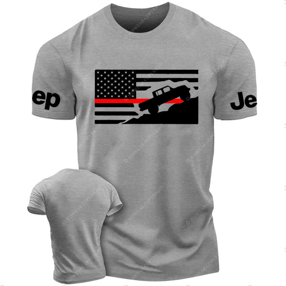 Thin Red Line American Flag Gladiator Mountain Fireman Jp T-Shirt
