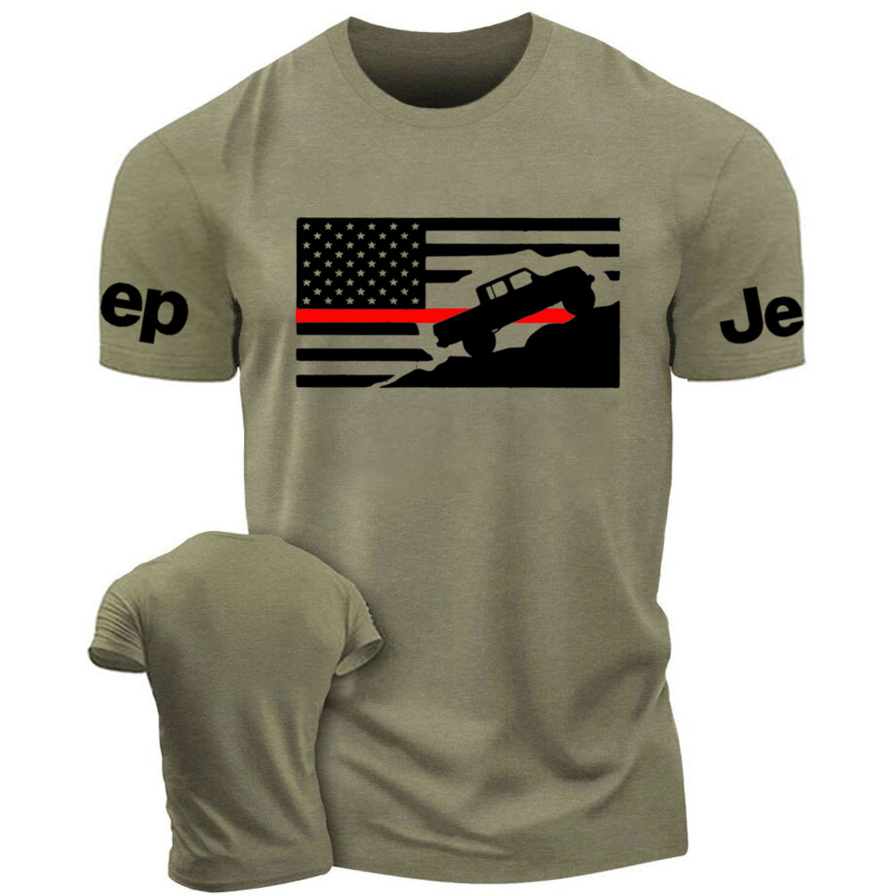 Thin Red Line American Flag Gladiator Mountain Fireman Jp T-Shirt