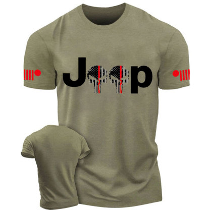 Thin Red Line Skull Jp Firefighter T-Shirt