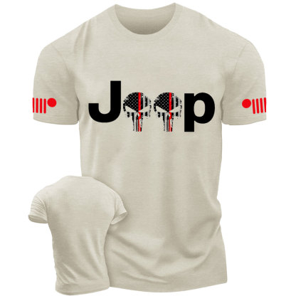 Thin Red Line Skull Jp Firefighter T-Shirt