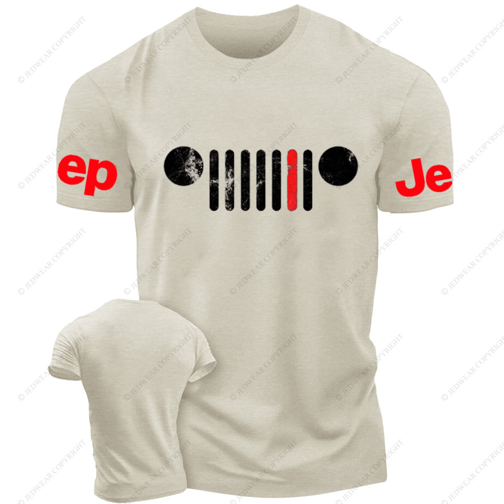 Jp Grille Firefighter Red Line T-Shirt