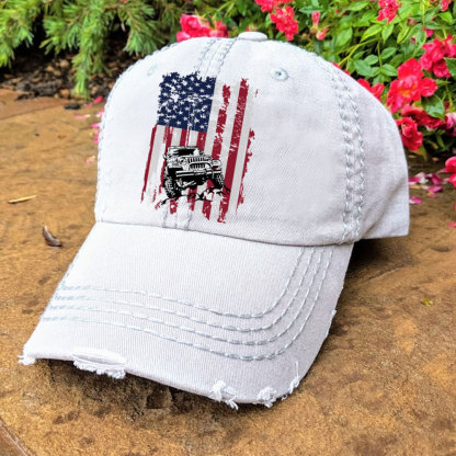 Jp American Flag 4th of July Baseball Cap