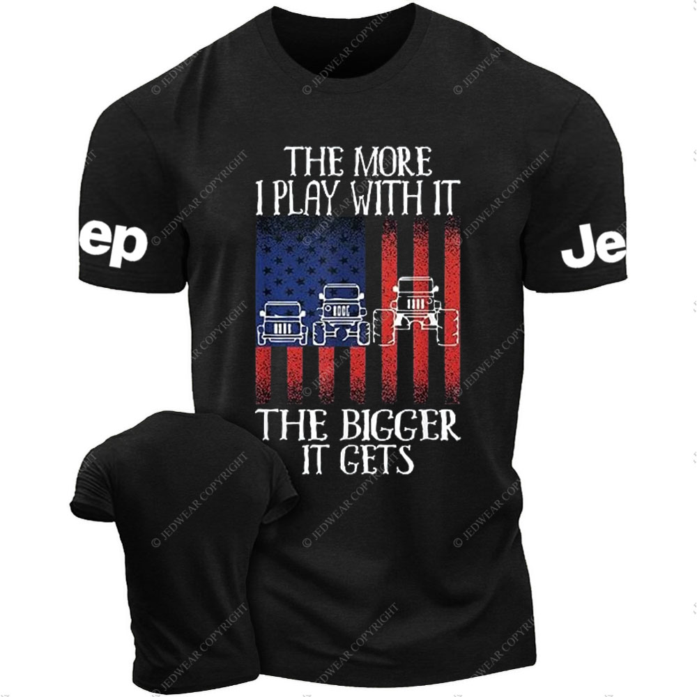 The more I Play with It the Bigger it Gets USA Flag Jp T-Shirt