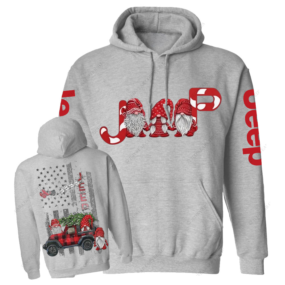 Cute Gnome with Jp Merry Christmas Casual Hoodie