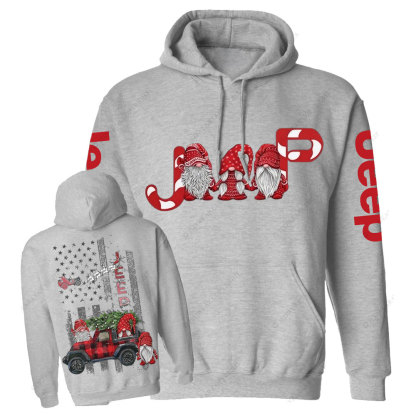 Cute Gnome with Jp Merry Christmas Casual Hoodie