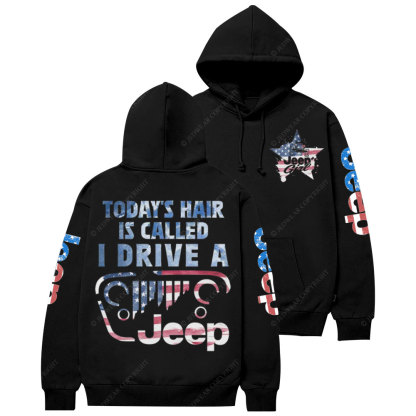 Jp Girl Hair American Flag Casual Hoodie