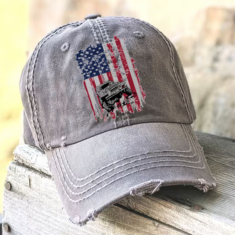 Jp American Flag 4th of July Baseball Cap