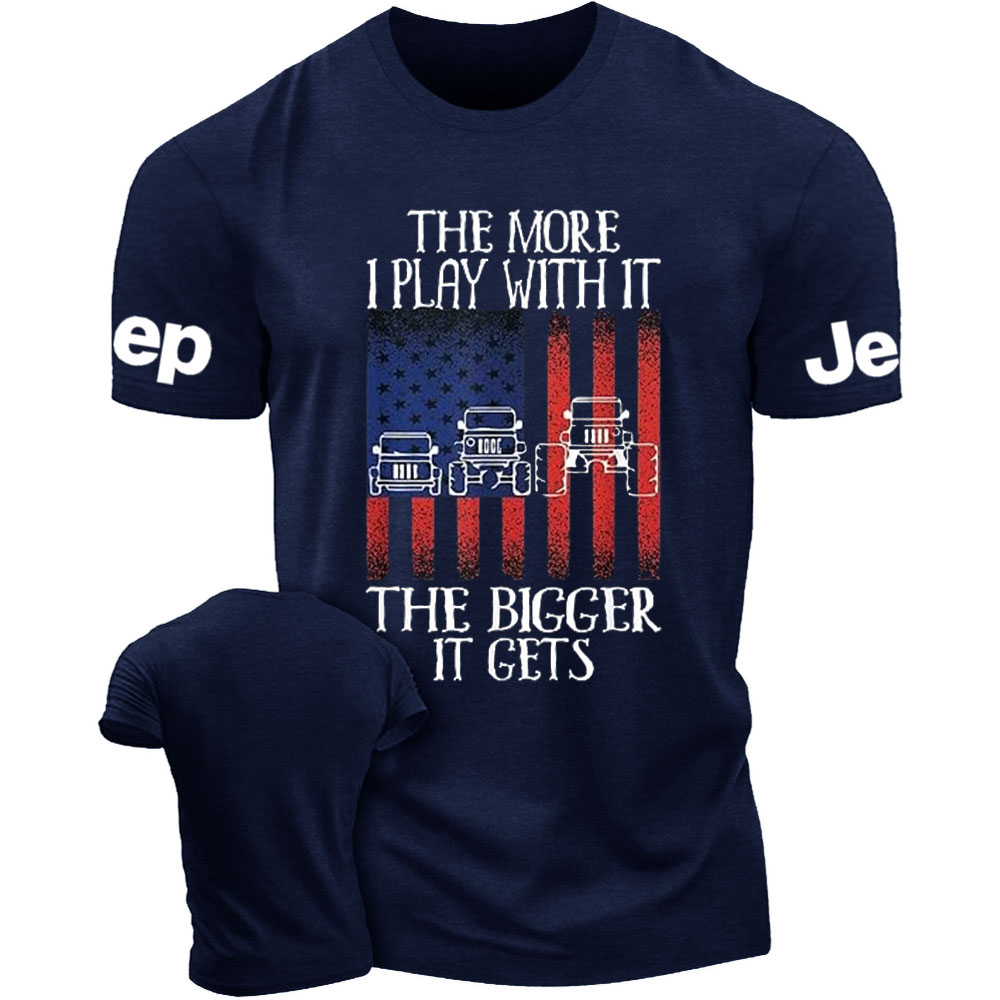 The more I Play with It the Bigger it Gets USA Flag Jp T-Shirt