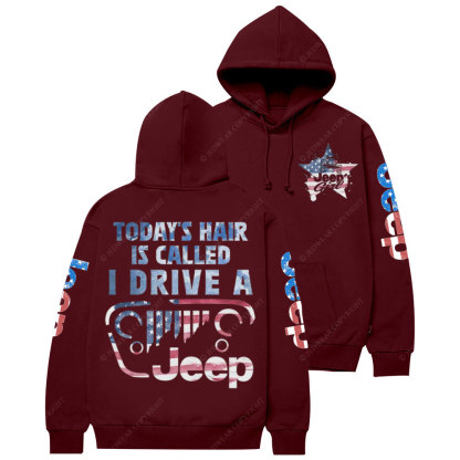 Jp Girl Hair American Flag Casual Hoodie