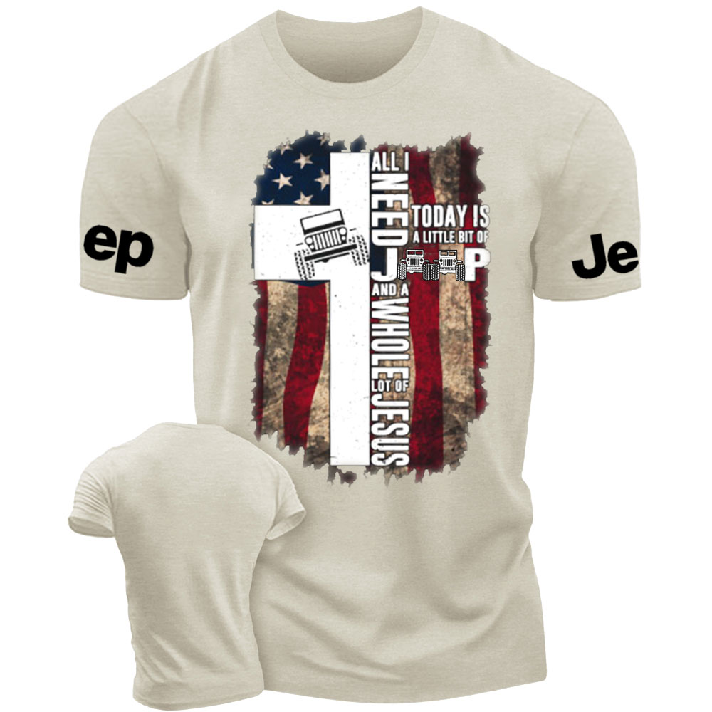 All I Need Today Is A Little Bit Of Jp And A Whole Lot Of Jesus Jp US Flag T-Shirt