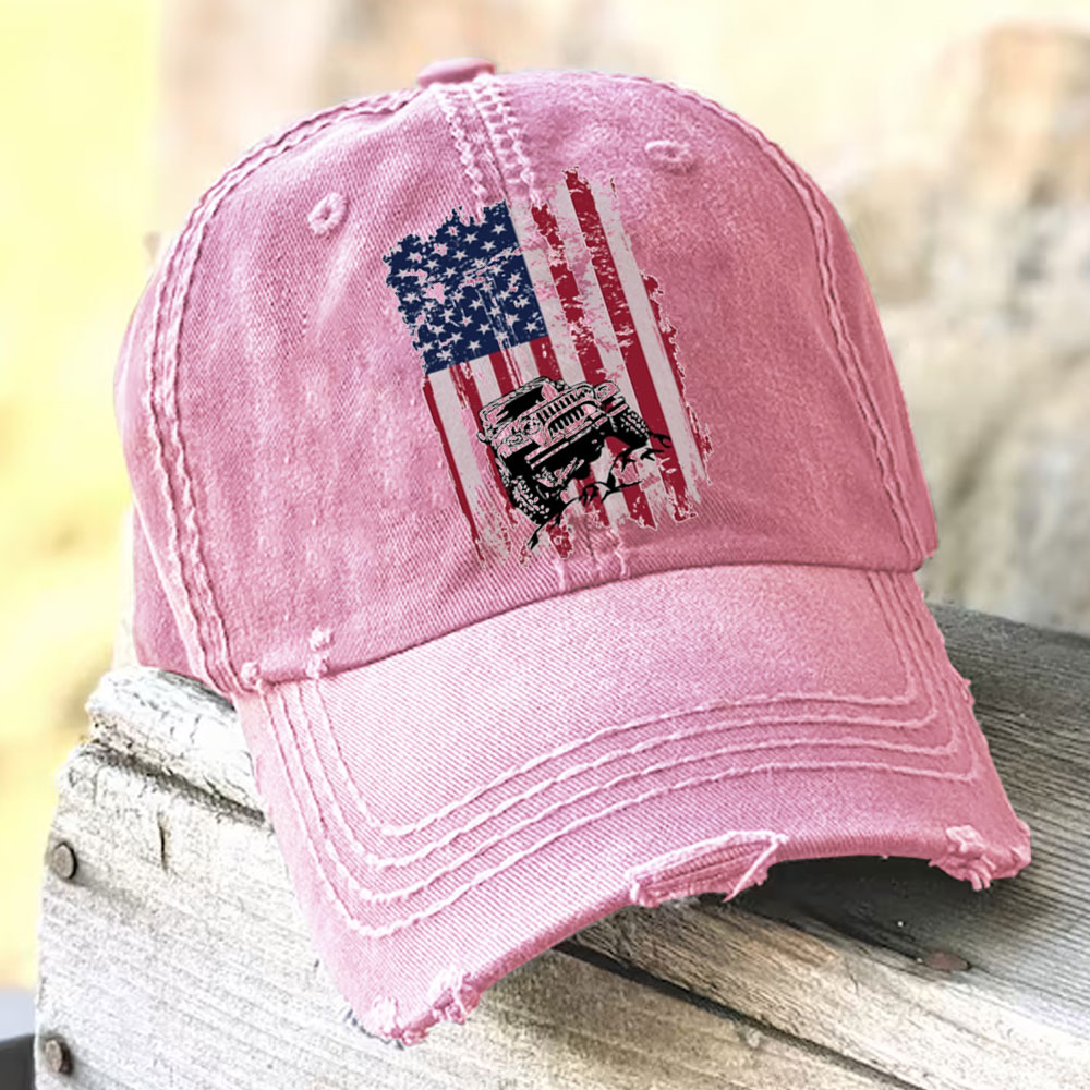 Jp American Flag 4th of July Baseball Cap