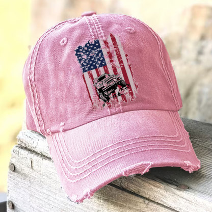 Jp American Flag 4th of July Baseball Cap
