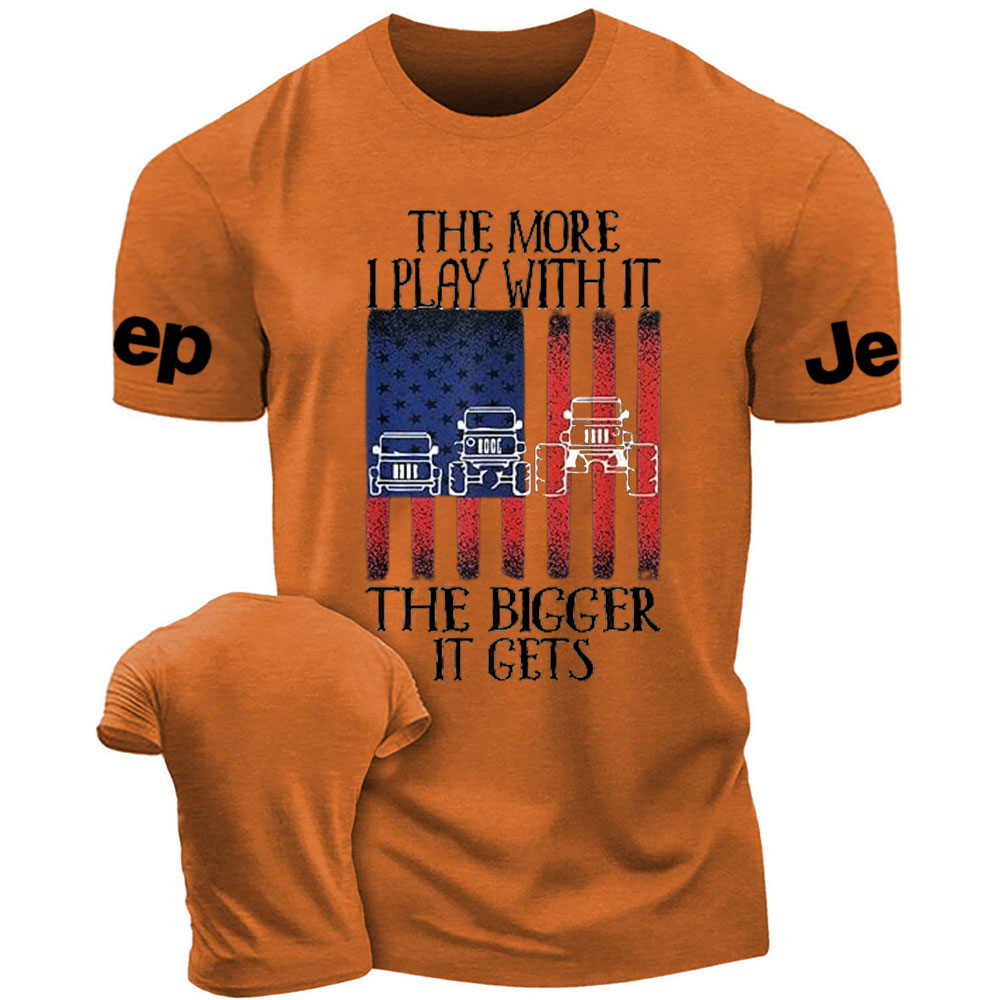 The more I Play with It the Bigger it Gets USA Flag Jp T-Shirt