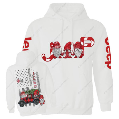 Cute Gnome with Jp Merry Christmas Casual Hoodie