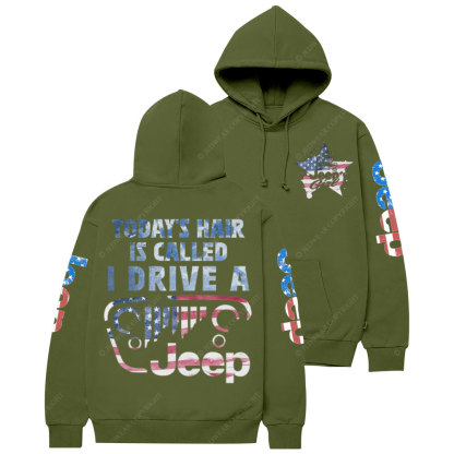 Jp Girl Hair American Flag Casual Hoodie