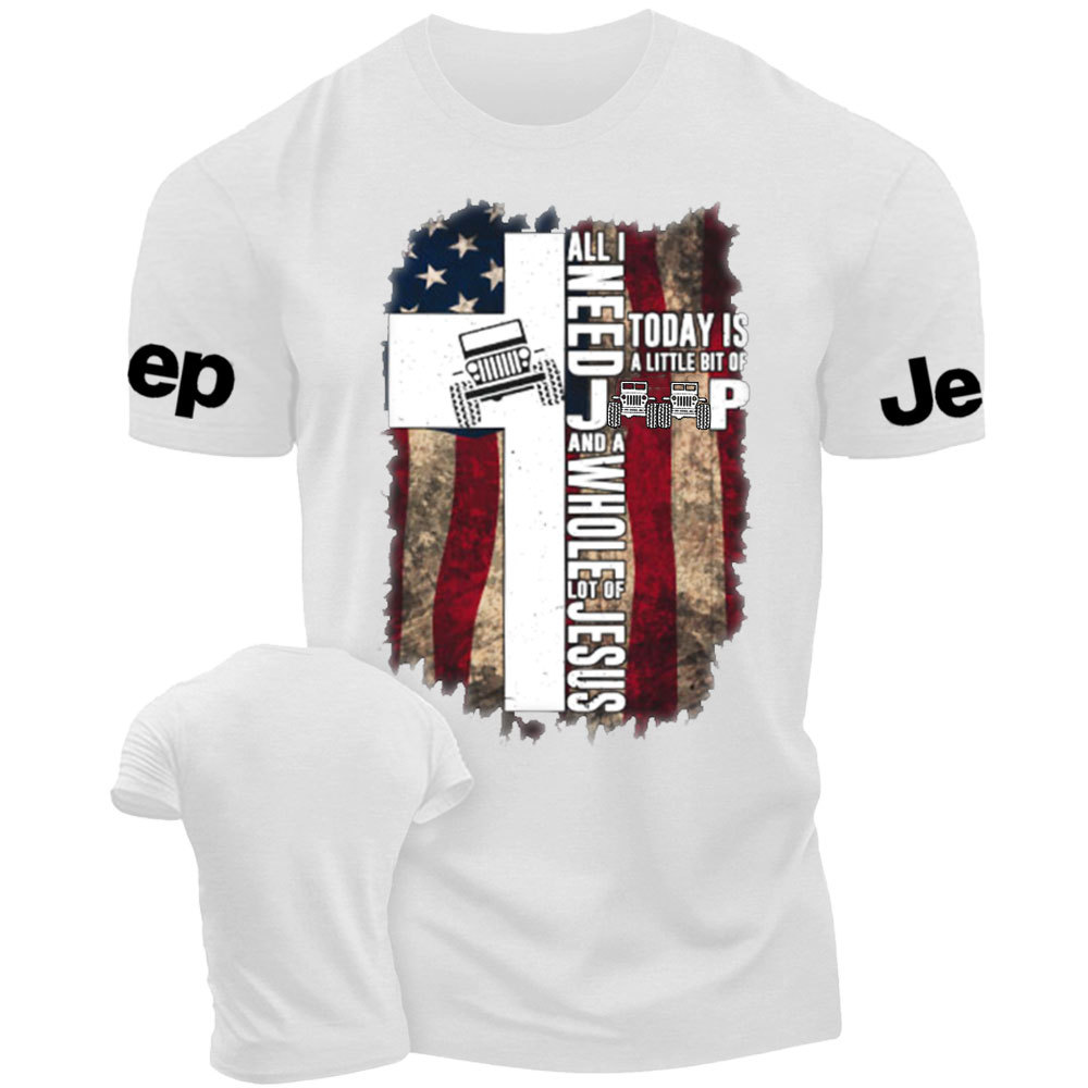All I Need Today Is A Little Bit Of Jp And A Whole Lot Of Jesus Jp US Flag T-Shirt