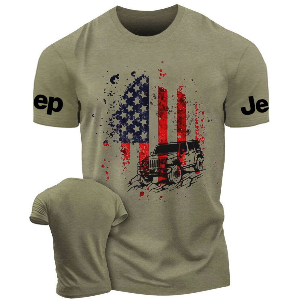 American Flag Off-road Jp Patriotic Expedition T-Shirt
