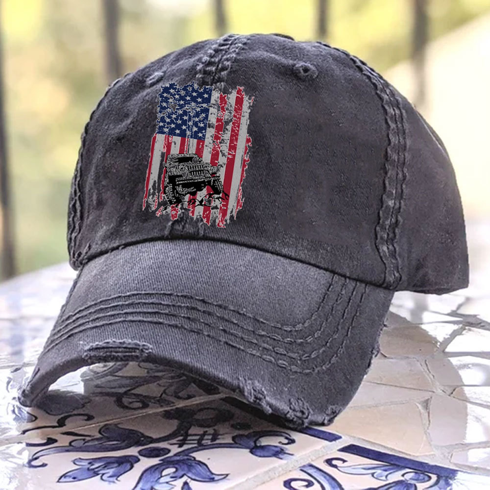 Jp American Flag 4th of July Baseball Cap
