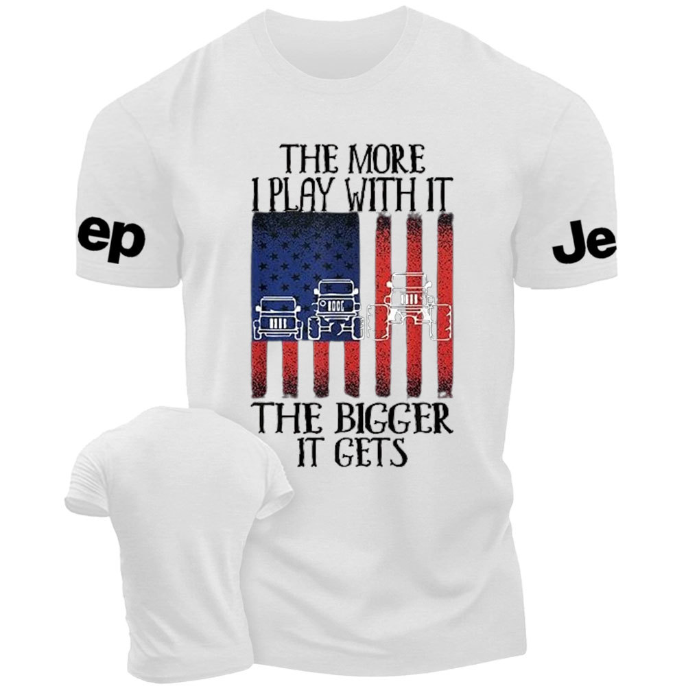 The more I Play with It the Bigger it Gets USA Flag Jp T-Shirt