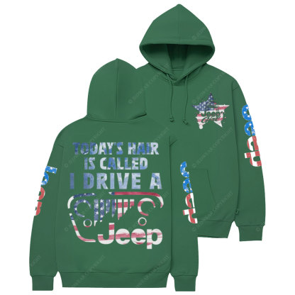 Jp Girl Hair American Flag Casual Hoodie