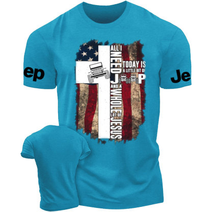 All I Need Today Is A Little Bit Of Jp And A Whole Lot Of Jesus Jp US Flag T-Shirt