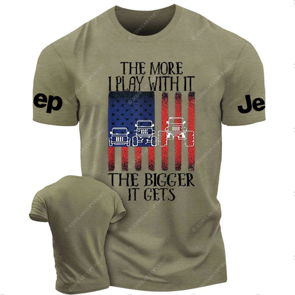 The more I Play with It the Bigger it Gets USA Flag Jp T-Shirt