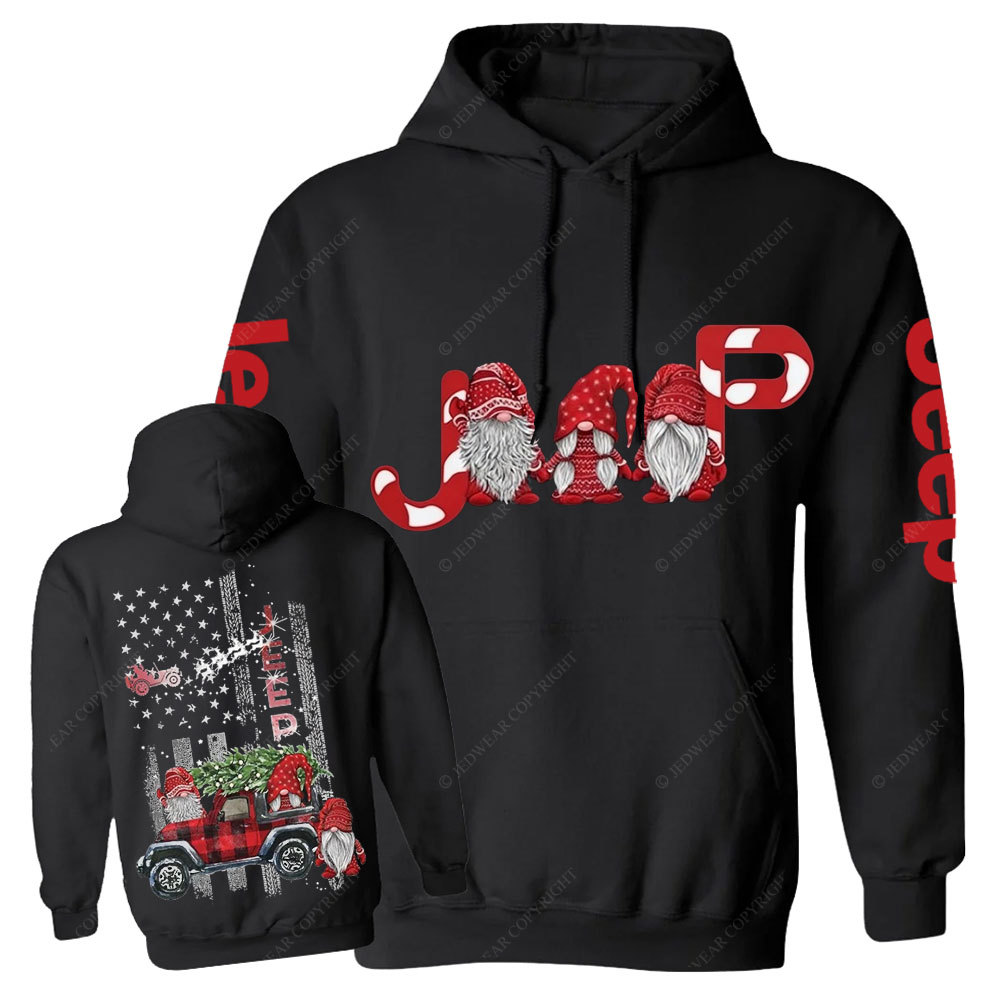 Cute Gnome with Jp Merry Christmas Casual Hoodie