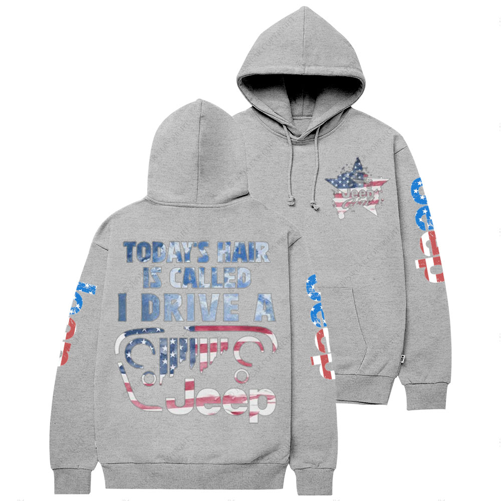 Jp Girl Hair American Flag Casual Hoodie