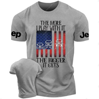 The more I Play with It the Bigger it Gets USA Flag Jp T-Shirt