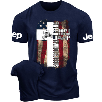 All I Need Today Is A Little Bit Of Jp And A Whole Lot Of Jesus Jp US Flag T-Shirt